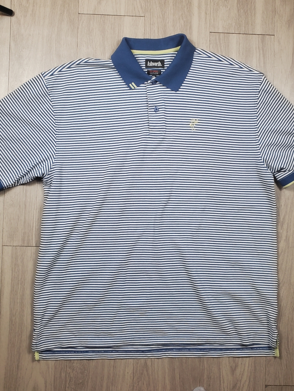 Ashworth 2XL Golf Polo The Homestead Resort Virginia Striped Horse Logo Gray SS - Picture 3 of 11